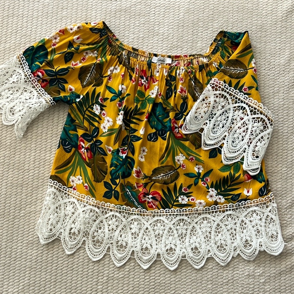 Floral Yellow Blouse -